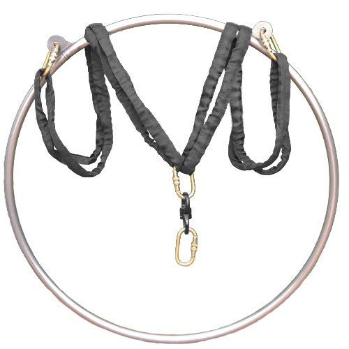 runner deer Complete Lyra/aerial hoop/aerial rings Set,include lyra,carabiners, swivel, and 3ft spanset