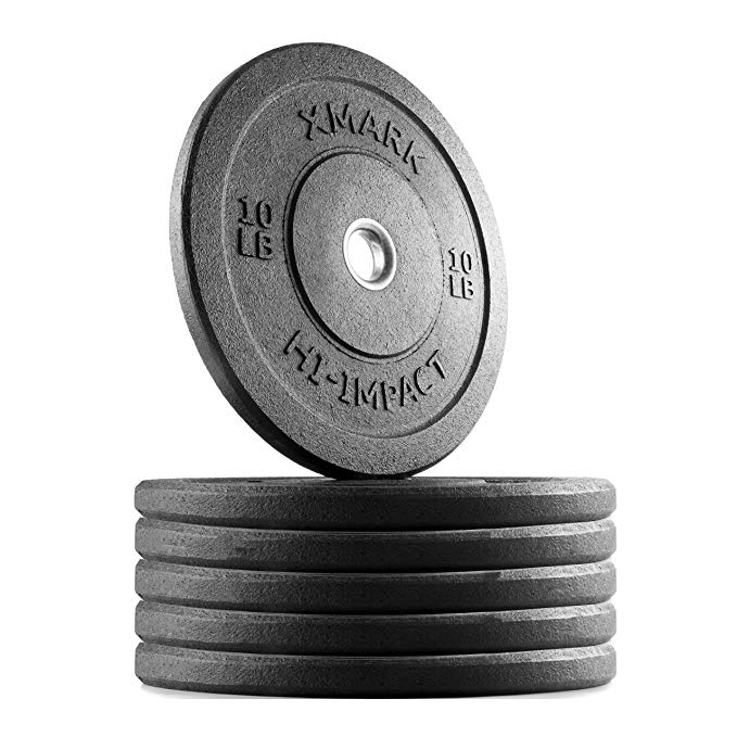 XMark HI-IMPACT Olympic Bumper Plate Weights, Sold in Sets and Pairs For Big Savings, Virtually Indestructible Bumper Plates, Superb Craftsmanship, Weightlifting, Strength Training, Powerlifting